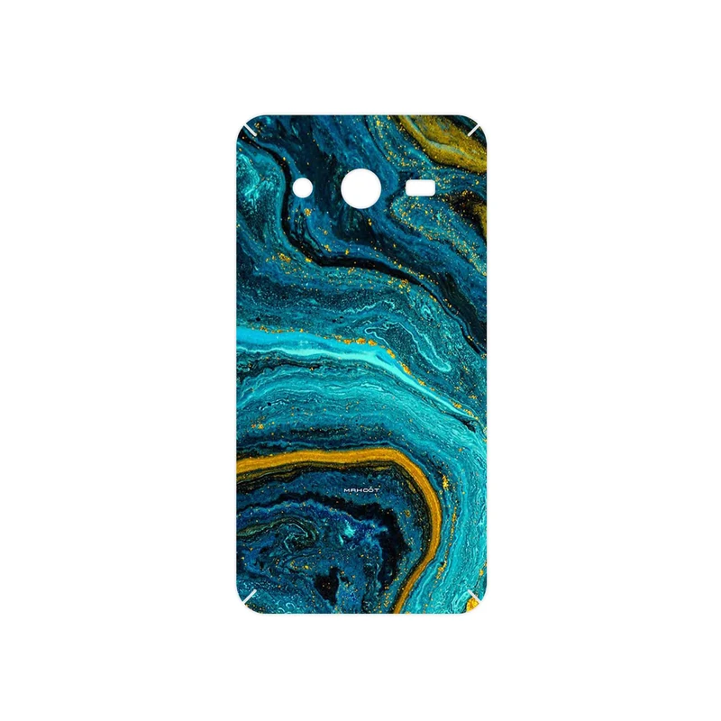 برچسب پوششی ماهوت مدل Turquoise marblewith golden streaks مناسب برای گوشی موبایل سامسونگ Galaxy Core 2
