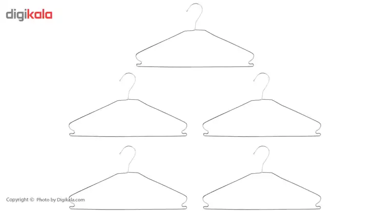چوب لباس استیل 6 عددی  مدل 09