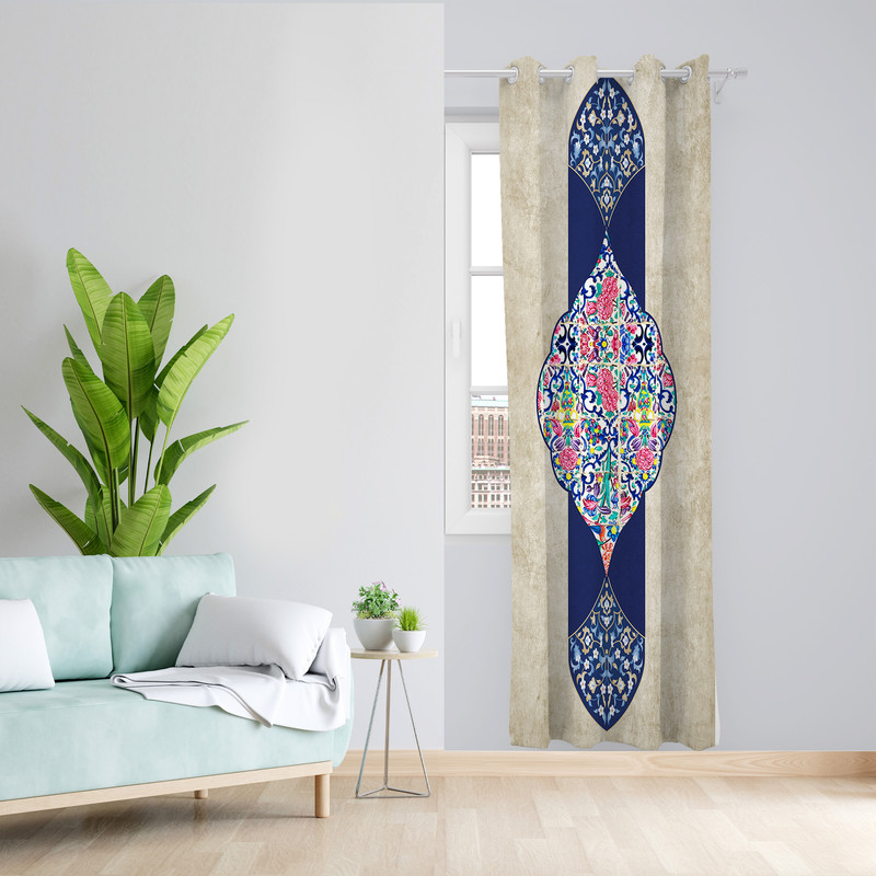 پرده طرح سنتی مدل مخمل پانچی کد L 1106R Z سایز 140x200 سانتی متر پرده طرح سنتی مدل مخمل پانچی کد L 1106R Z سایز 140x200 سانتی متر