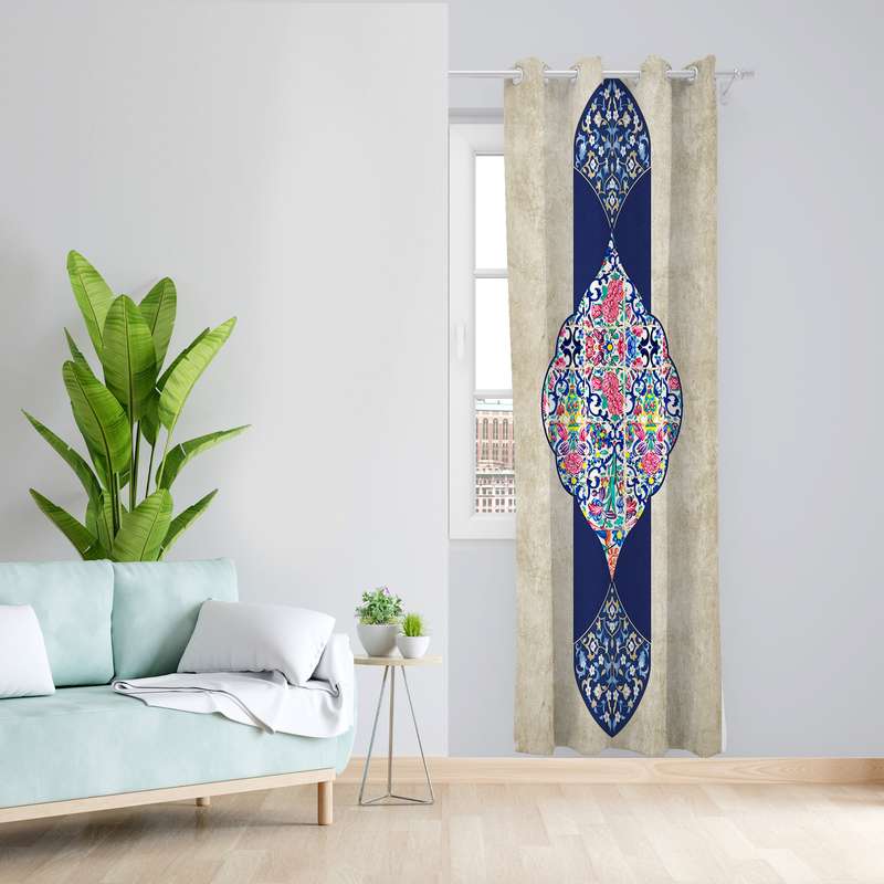 پرده طرح سنتی مدل مخمل پانچی کد L 1106R Z سایز 140x200 سانتی متر پرده طرح سنتی مدل مخمل پانچی کد L 1106R Z سایز 140x200 سانتی متر