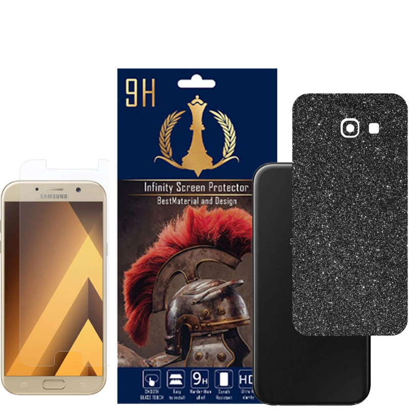 برچسب پوششی اینفینیتی مدل PRO MAX مناسب برای گوشی موبایل سامسونگ GALAXY A720 / A7 2017 به همراه محافظ صفحه نمایش
