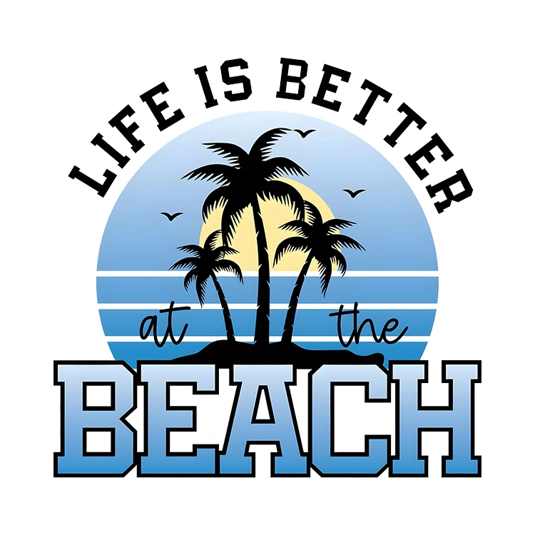 استیکر پارچه و لباس پاد آفرین مدل ساحل دریا کد S5072