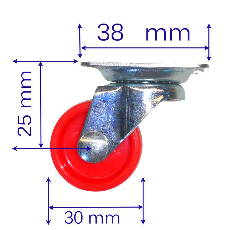 چرخ کفی دار گردان مدل LTS-30 بسته 4 عددی