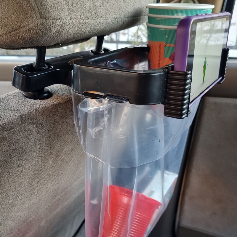 نگهدارنده تلفن همراه و جالیوانی سطل زباله مخصوص خودرو مدل 123