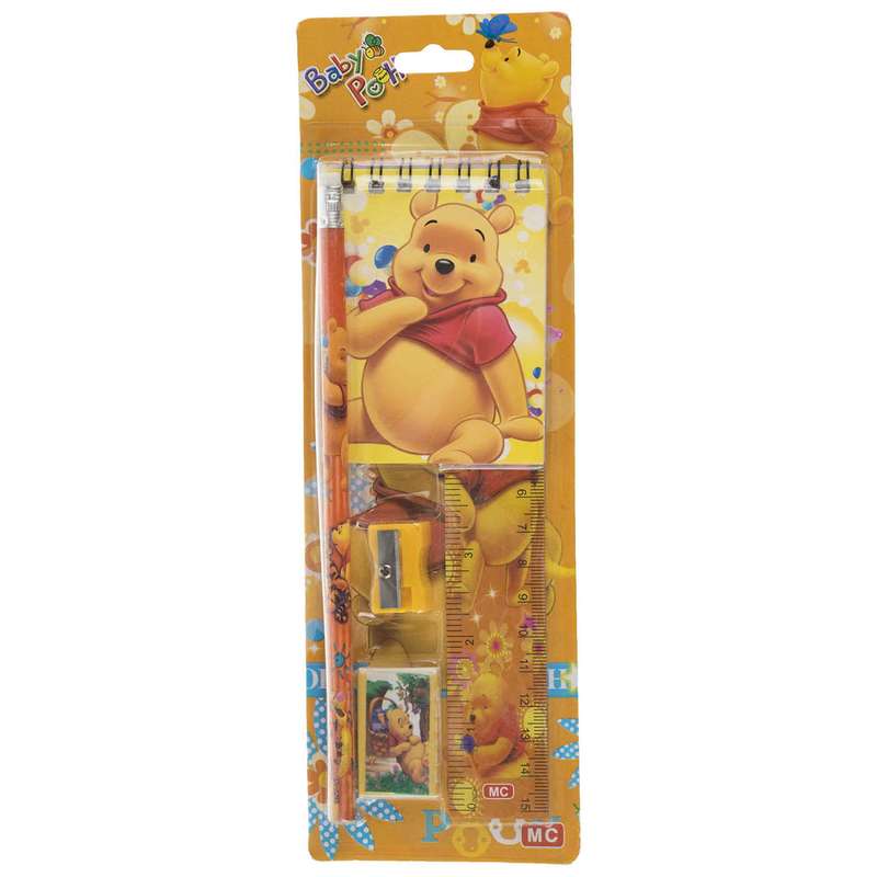 ست لوازم التحریر مدل Pooh مجموعه 5 عددی ست لوازم التحریر مدل Pooh مجموعه 5 عددی