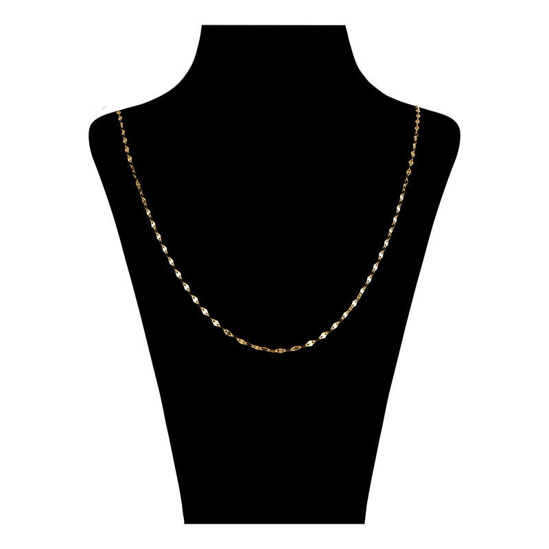 زنجیر طلا 18 عیار زنانه گلدم طرح پولکی مدل PE-3070024