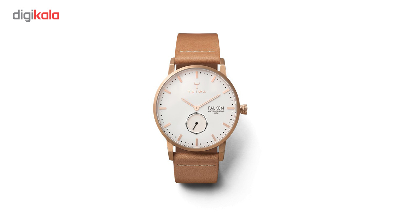 ساعت مچی عقربه ای تریوا مدل Rose Falken Tan Classic
