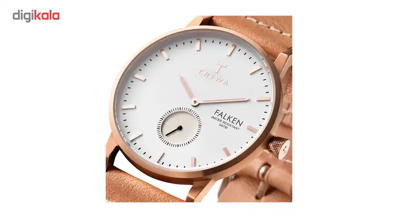 ساعت مچی عقربه ای تریوا مدل Rose Falken Tan Classic