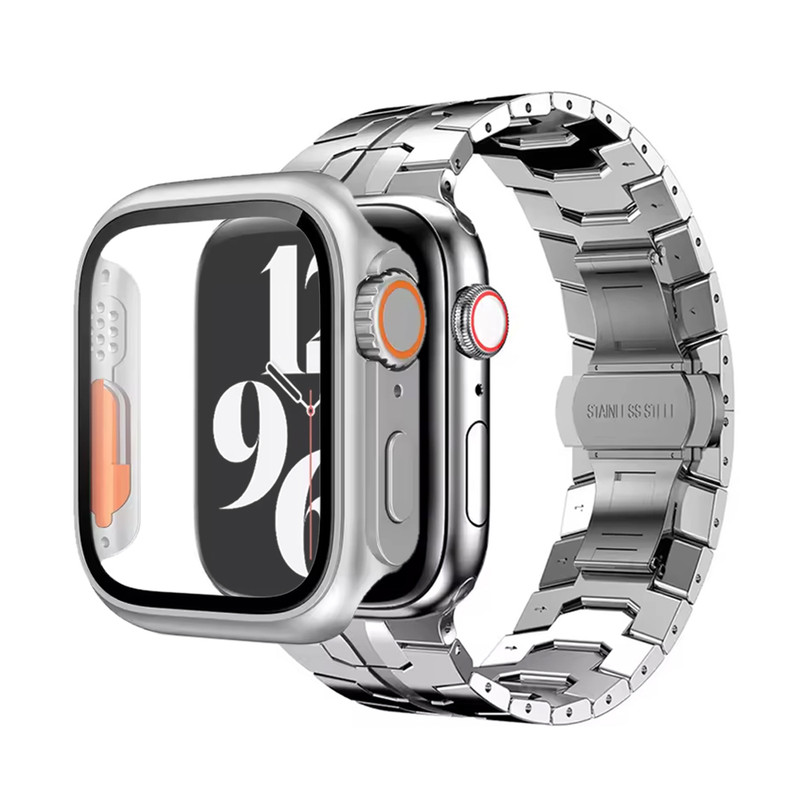 بند ساعت آکوآرا مدل Acero Ultra مناسب برای اپل واچ 44 میلیمتری سری SE 2022 Aluminum Case / SE 2021 Aluminum Case / 5 / 6 / SE به همراه کاور