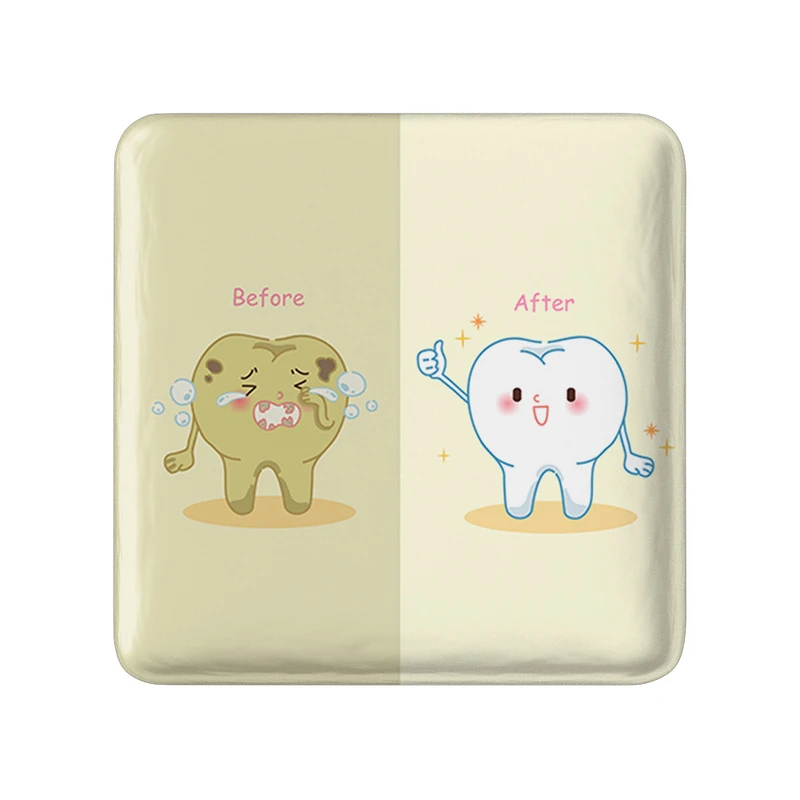 مگنت خندالو طرح دندان و دندان پزشکی کودکانه مدل مربعی کد 36713