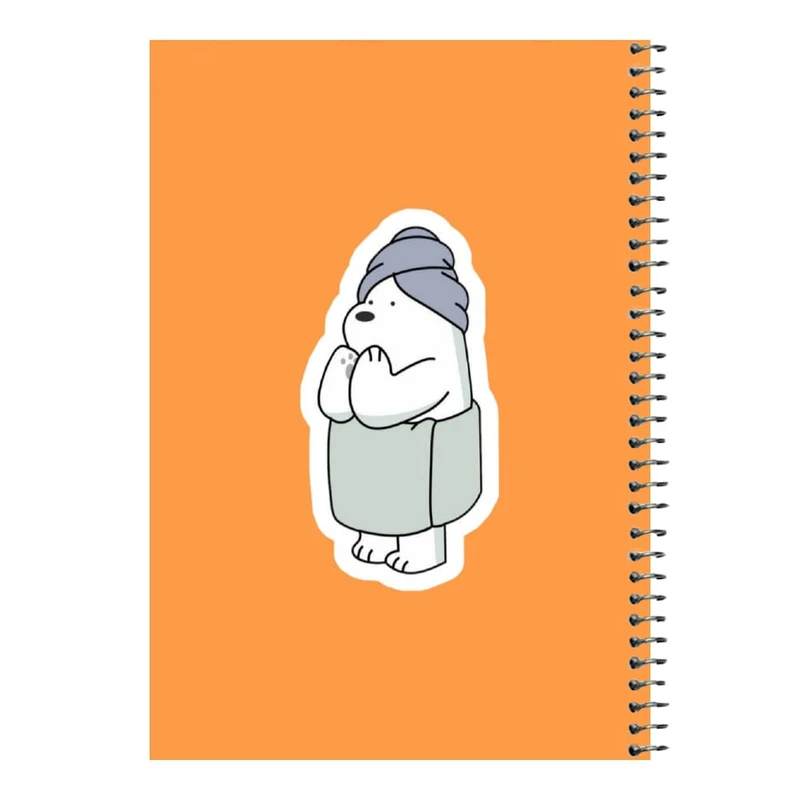 دفتر مشق 80 برگ اس جی مدل خرس و حوله   