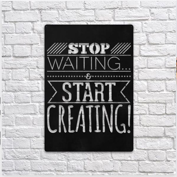 تابلو مینیمال رومادون طرح Stop Waiting کد 1331 تابلو مینیمال رومادون طرح Stop Waiting کد 1331