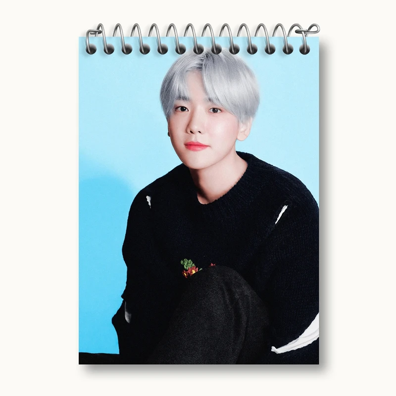 دفتر یادداشت 50 برگ خندالو مدل بکهیون گروه اکسو EXO کد 13609