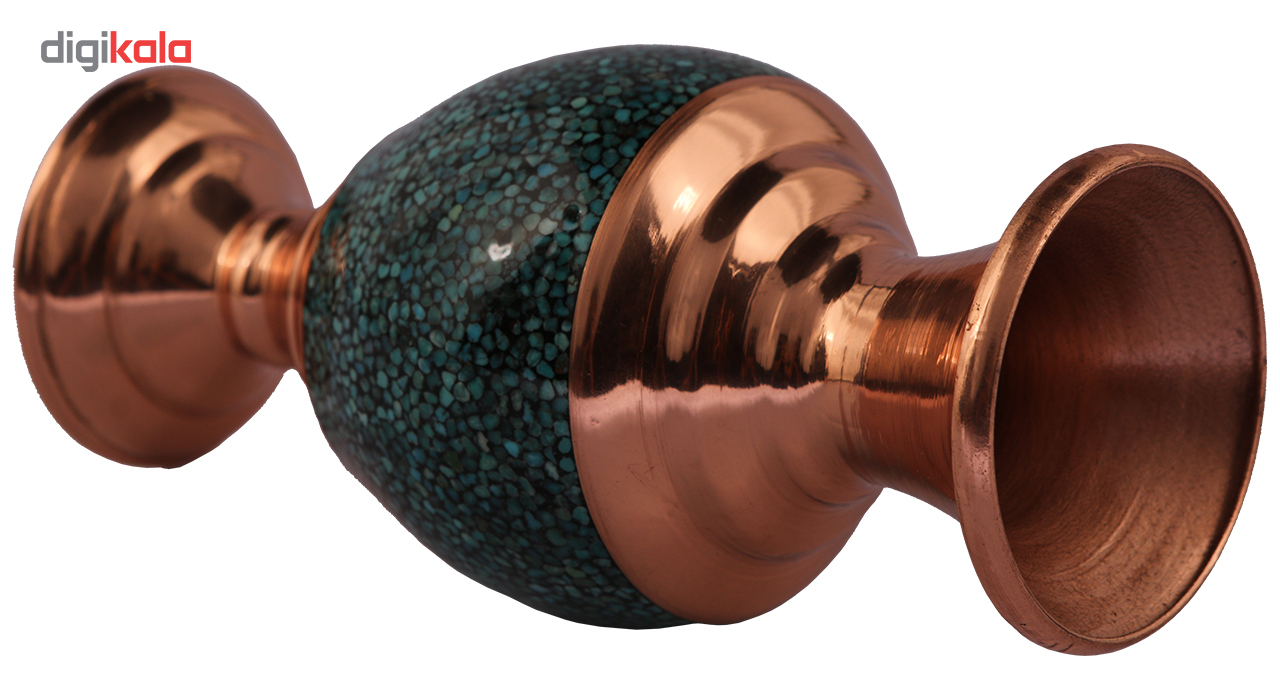 گلدان مسی فیروزه کوب  گالری گوهران مدل 40