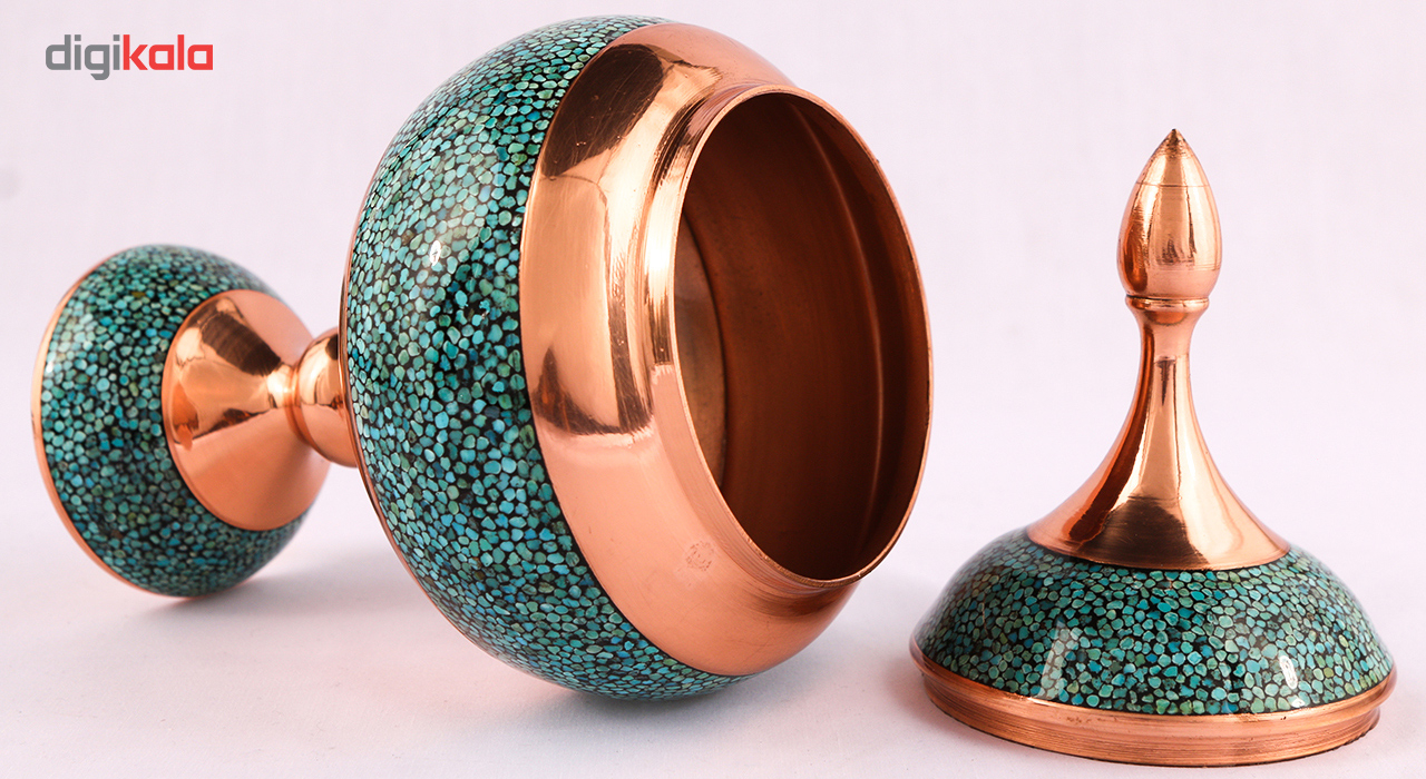 شکلات خوری مسی و فیروزه کوب گالری گوهران مدل 1494