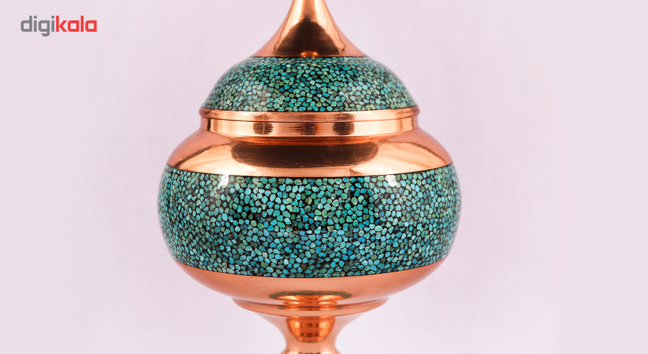 شکلات خوری مسی و فیروزه کوب گالری گوهران مدل 1494