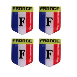 برچسب خودرو طرح فرانسه مجموعه 4 عددی