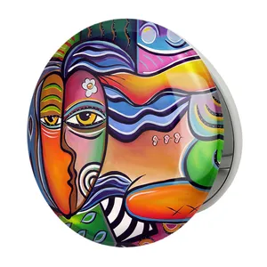 آینه جیبی خندالو طرح نقاشی انتزاعی مدل تاشو کد 5308 