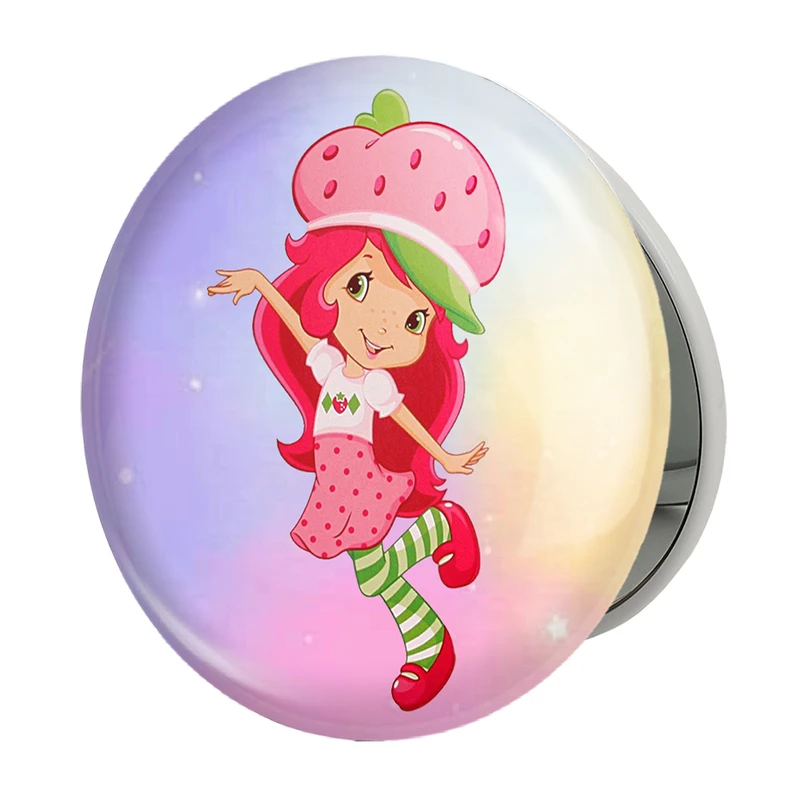 آینه جیبی خندالو طرح دختر توت فرنگی مدل تاشو کد 1615 