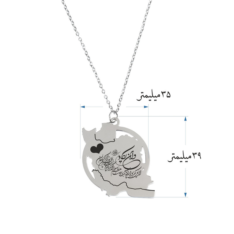 گردنبند زنانه گيلواره زراوشان مدل ایران طرح وان یکاد کد T11