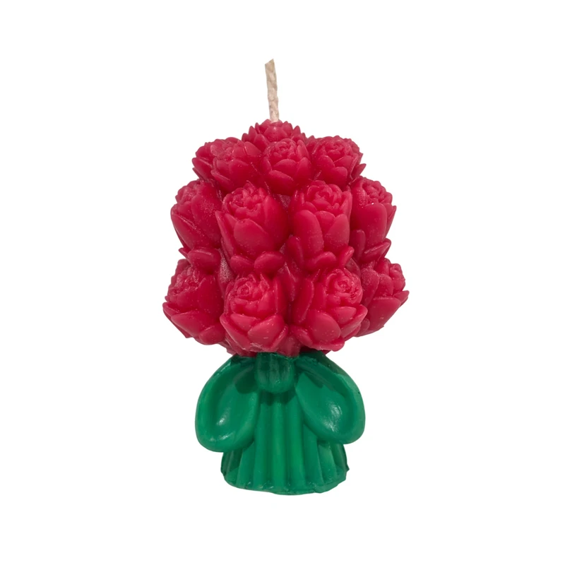 شمع دست‌ساز بدون بو مدل رز زمان اتمام 20 ساعت