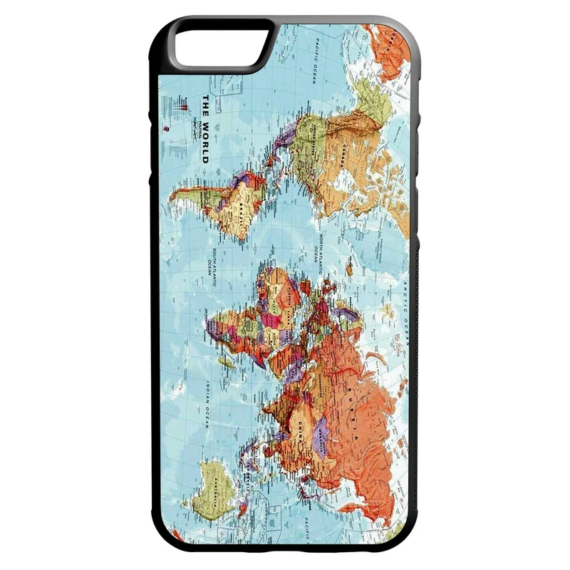 کاور طرح نقشه جهان مدل 095 مناسب برای گوشی موبایل اپل iphone 6/6s