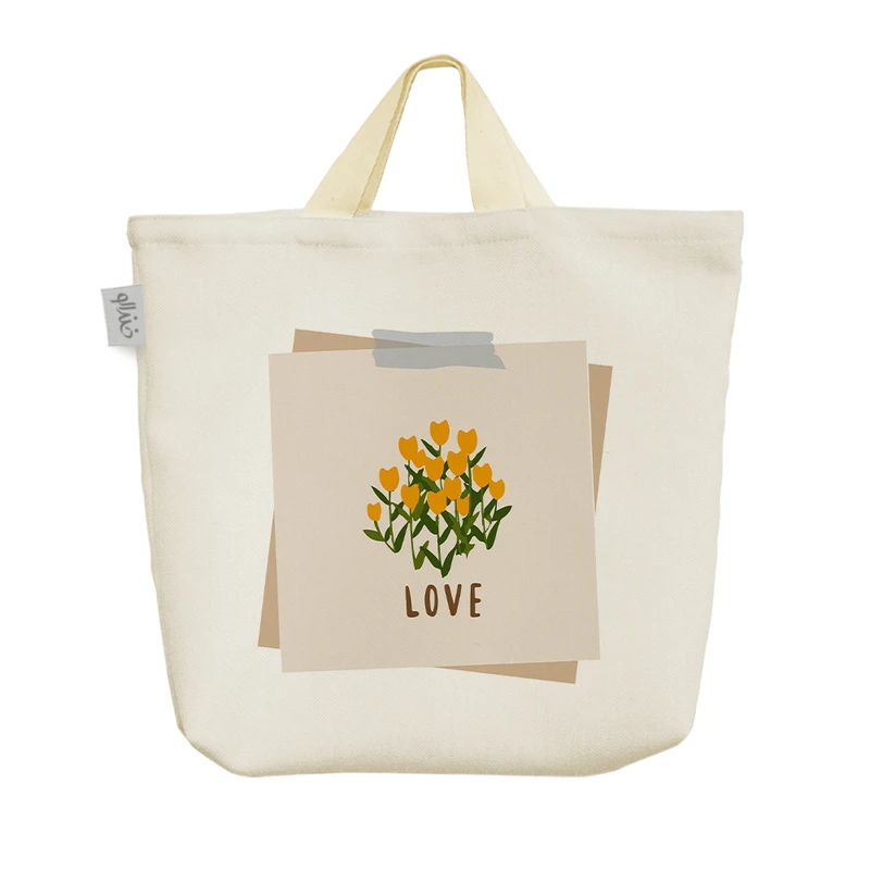 ساک خرید خندالو مدل گل و عشق Love کد 3537