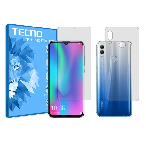 محافظ صفحه نمایش شفاف تکنو مدل HyGEL مناسب برای گوشی موبایل آنر 10 Lite به همراه محافظ پشت گوشی 