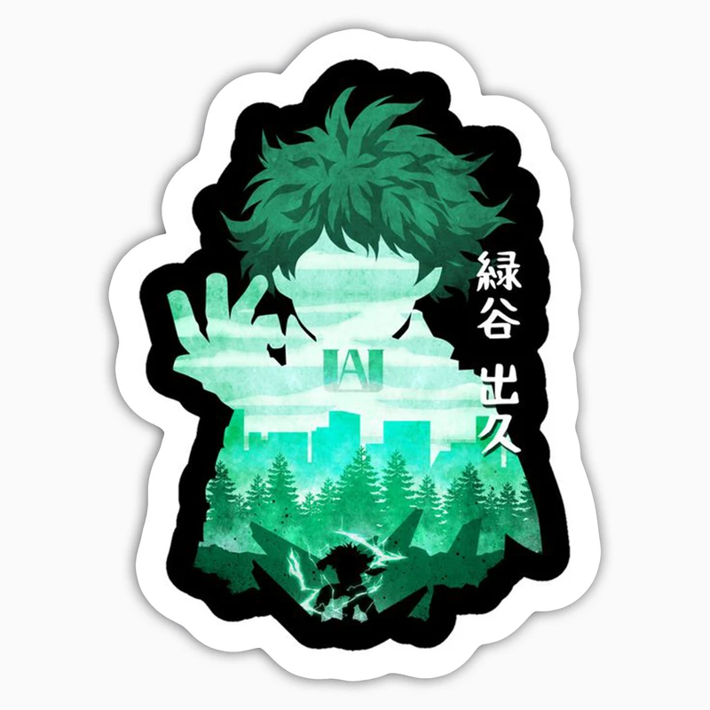 استیکر لپ تاپ و موبایل بووم طرح انیمه My Hero Academy مدل Deku Minimalist کد BM149 