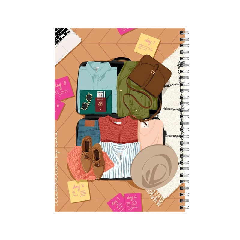 دفتر مشق 50 برگ بامبیلیپ طرح چمدان سفر کد 5479139