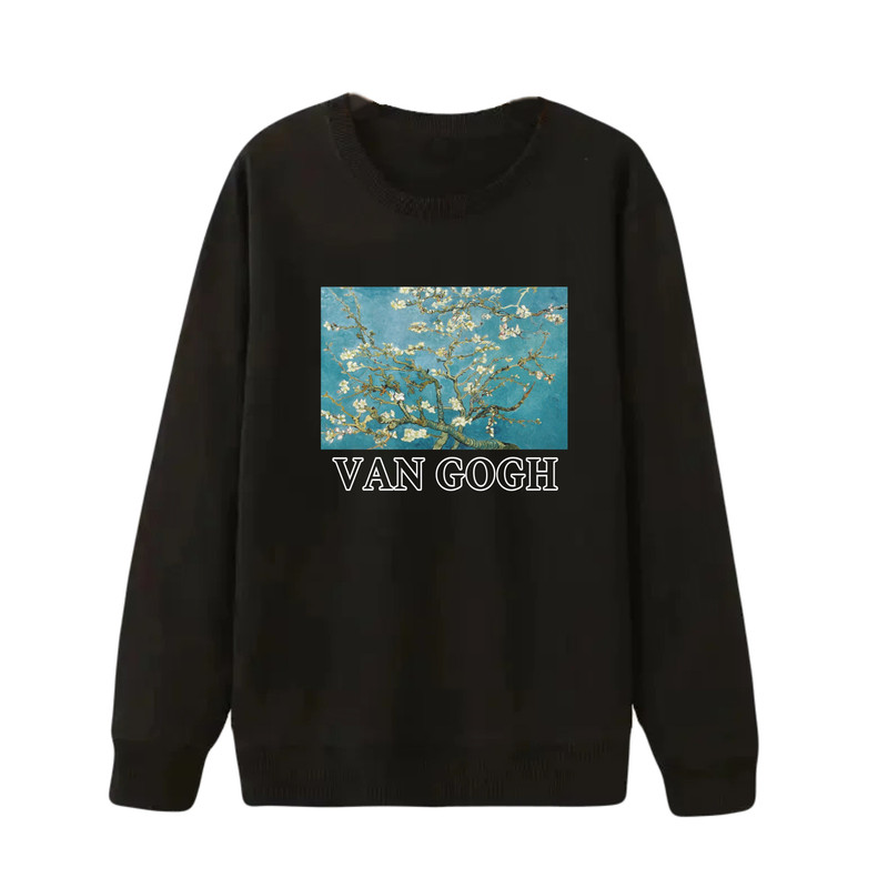 سویشرت زنانه مدل دورس شکوفه های بادام ونگوگ کد 02