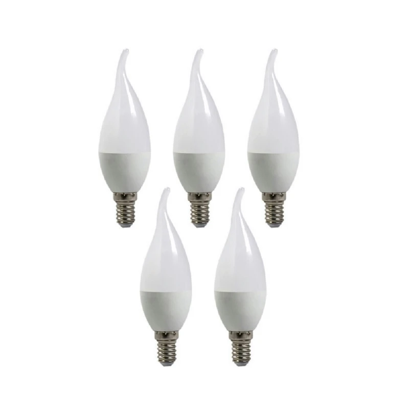 لامپ ال ای دی 7 وات دونیکو مدل اشکی پایه E14 مجموعه 5 عددی