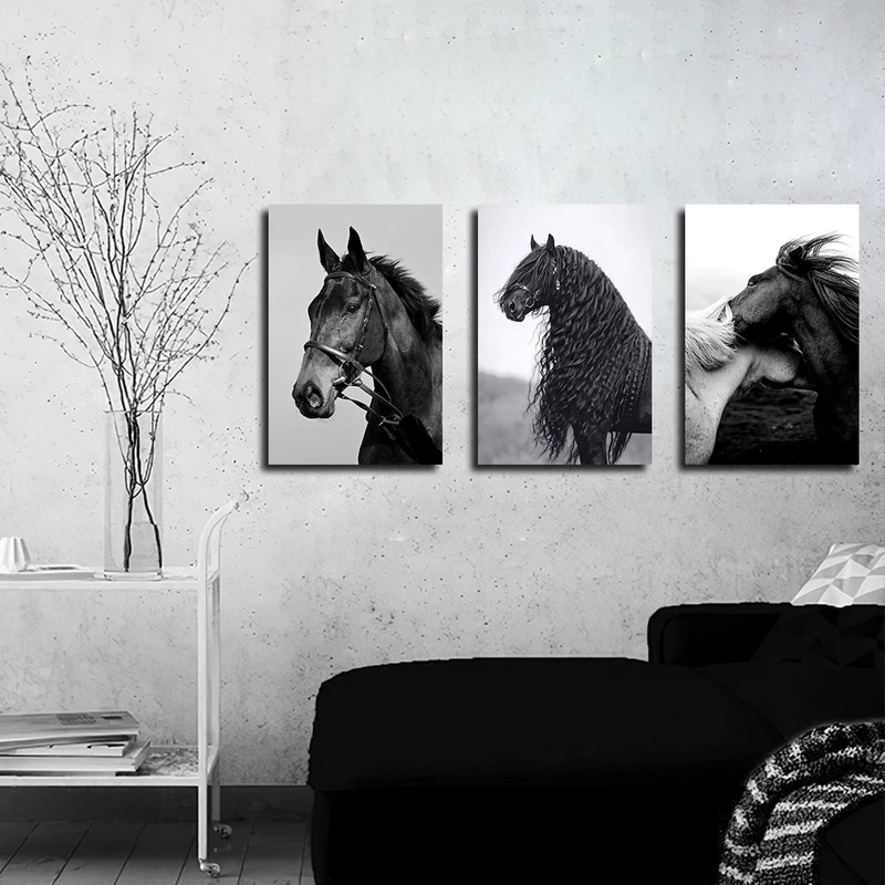 تابلو شاسی بکلیت طرح طبیعت و اسب مدل SH-2410 مجموعه 3 عددی