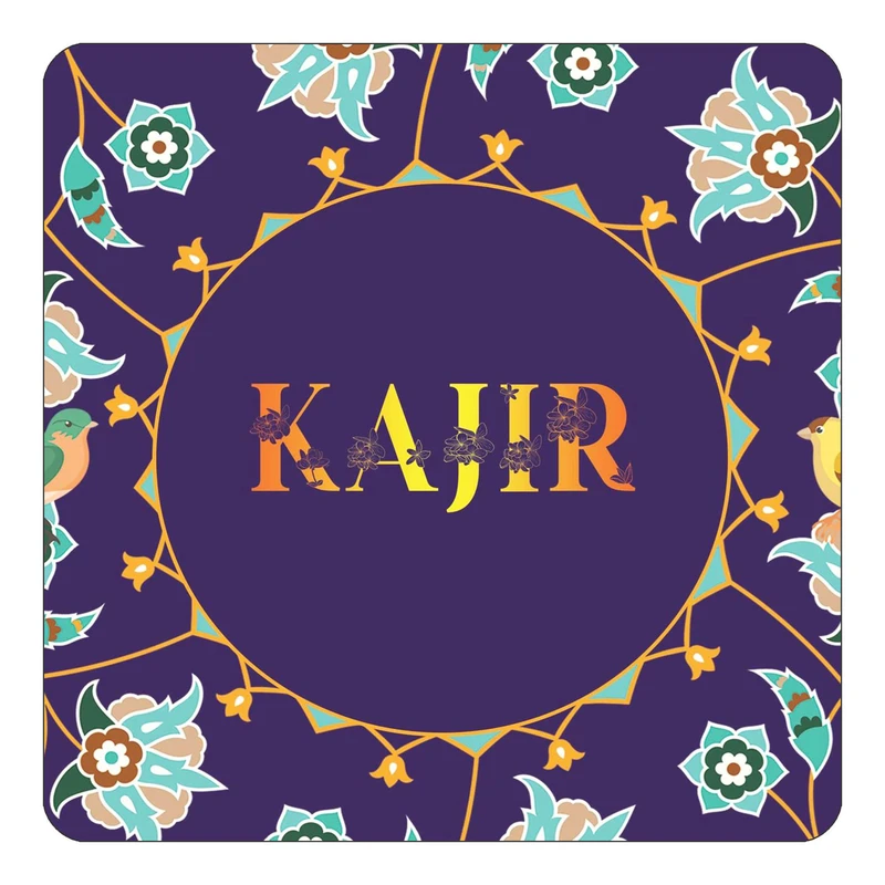 مگنت کاکتی طرح اسم کجیر kajir مدل گل و بلبل کد mg14387