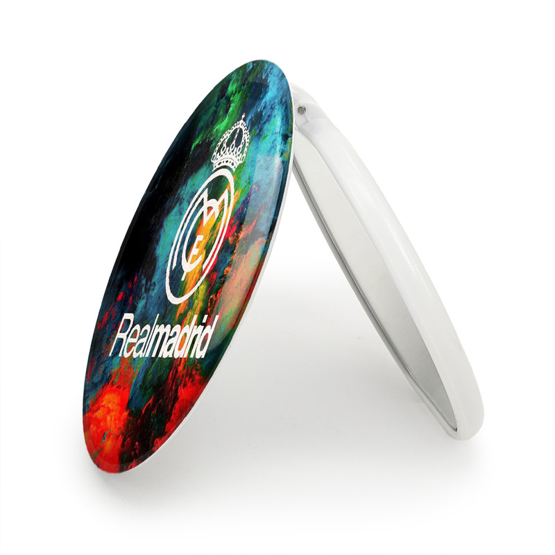 آینه جیبی خندالو طرح باشگاه رئال مادرید Real Madrid مدل تاشو کد 2010