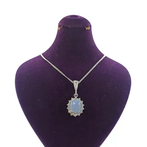 گردنبند نقره زنانه سلین کالا مدل عقیق کبود ce-k120