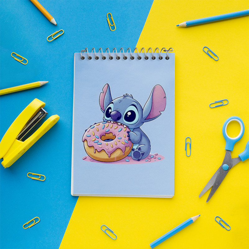 دفتر یادداشت 50 برگ خندالو طرح استیچ (Stitch) کد N2954