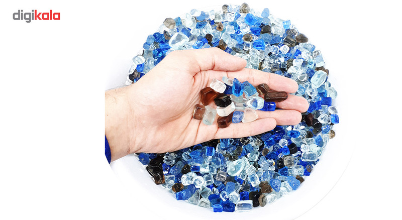 سنگ رنگی گلدان مدل broken glass مجموعه 3 بسته ای