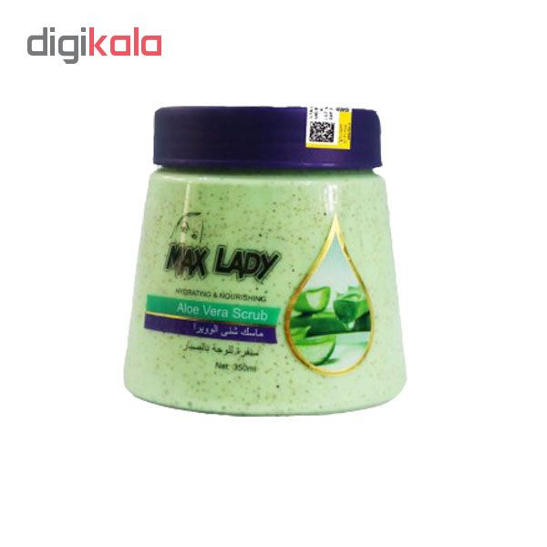 اسکراب لایه بردار پوست مکس لیدی مدل Aloe Vera حجم 350 میلی لیتر
