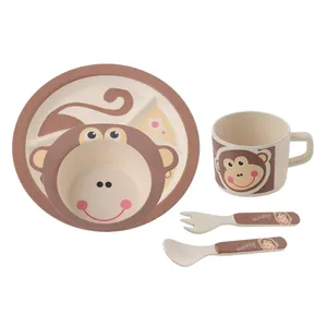 ست 5 تکه غذاخوری کودک طرح میمون