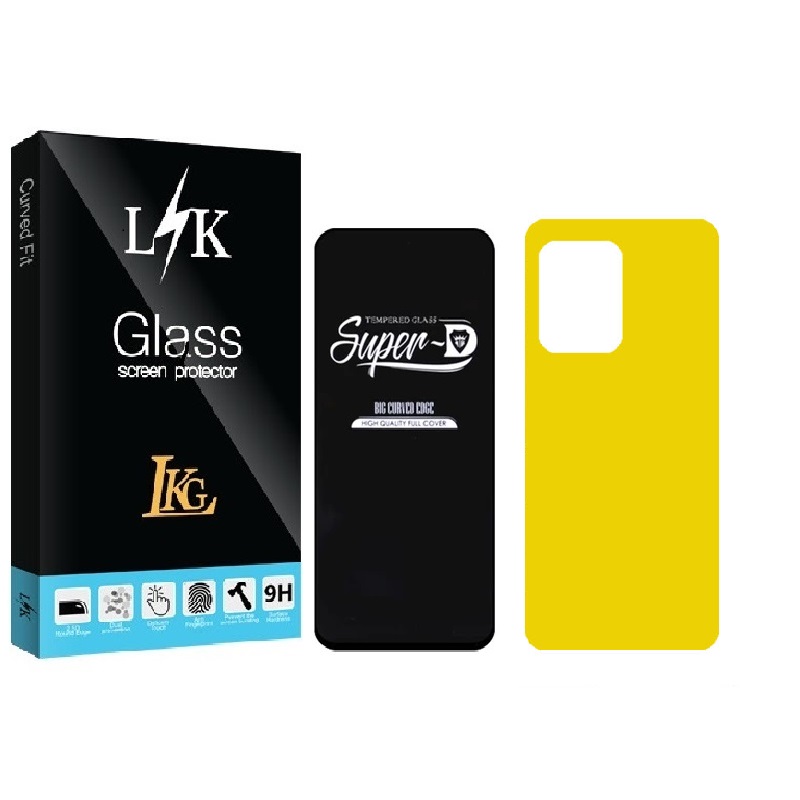محافظ صفحه نمایش ال کا جی مدل LKK Super-D مناسب برای گوشی موبایل شیائومی REDMI NOTE 12 PRO 5G به همراه محافظ پشت گوشی