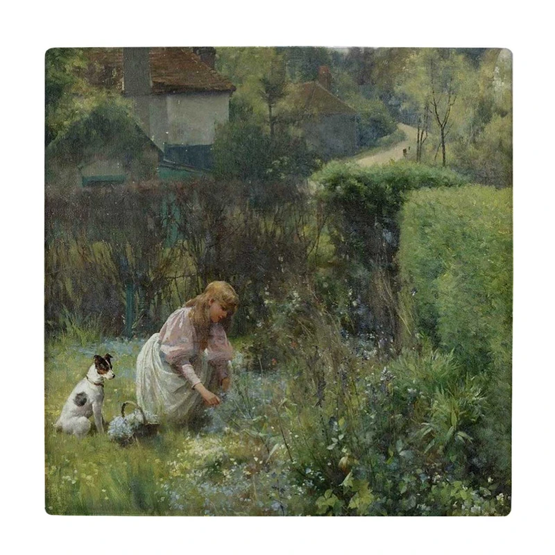  زیر لیوانی طرح بانو و سگ کد    3672531_1734