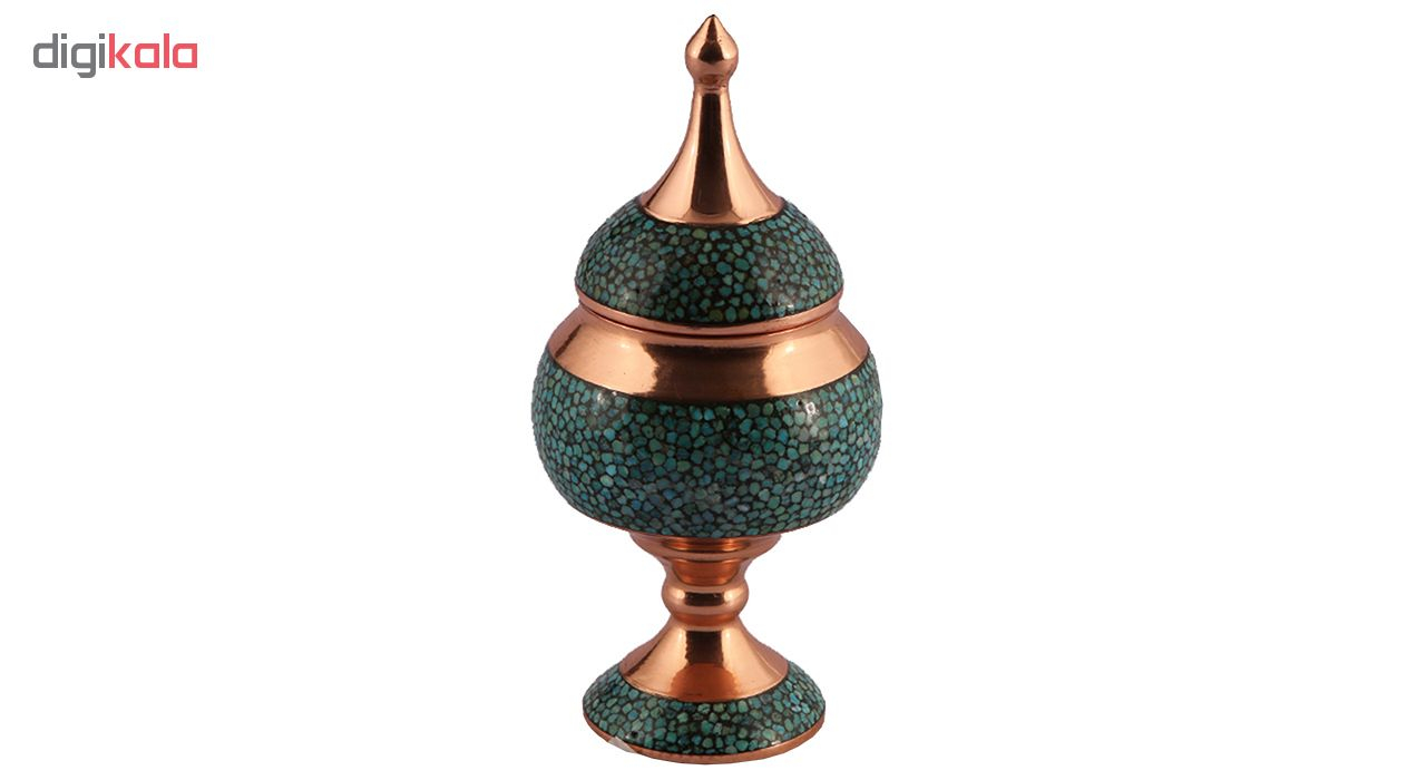 قندان مسی فیروزه کوب گالری گوهران مدل 22