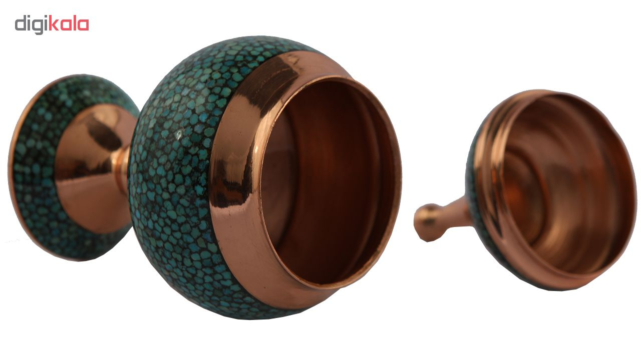 قندان مسی فیروزه کوب گالری گوهران مدل 22