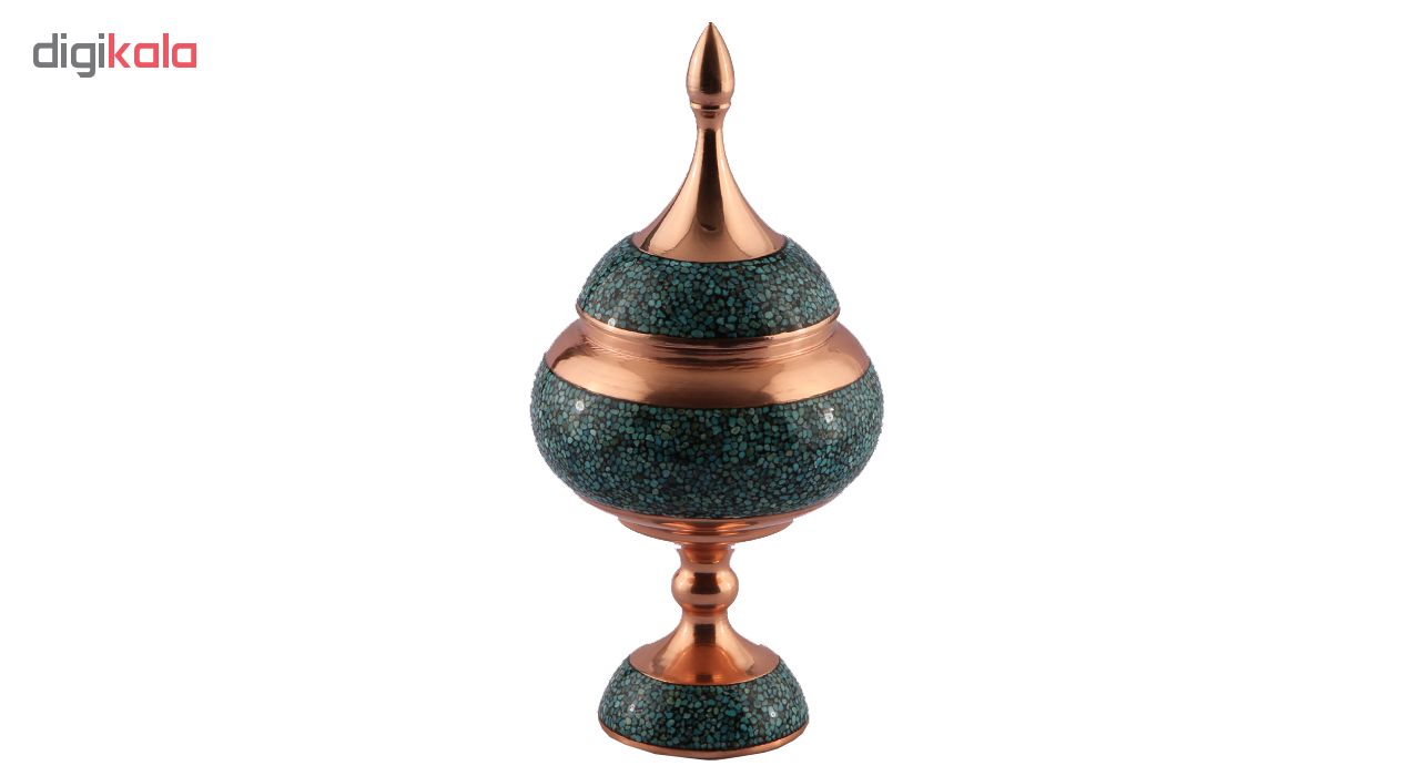 Copper Turquoise inlaying sugar/candy pot dish, Goharan Gallery , 20 Model