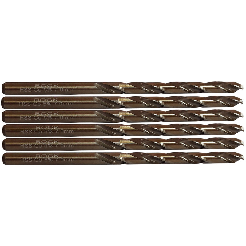 مته کبالت راک مدل AT - 007  سایز 7 میلی متر مجموعه شش عددی