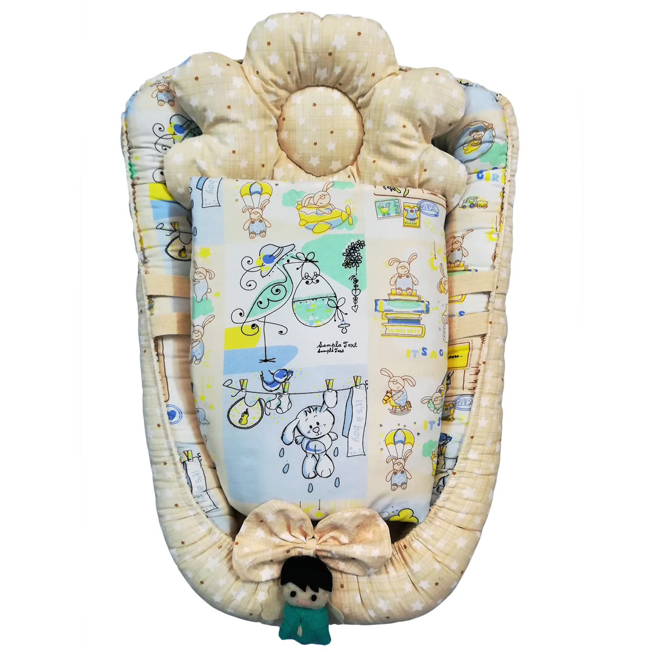 سرویس خواب نوزادی 3 تکه تاپ دوزانی مدل Baby1