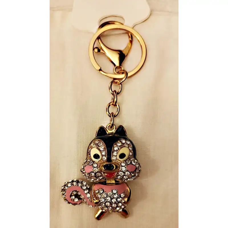 جاکلیدی زنانه مدل سنجاب نگینی