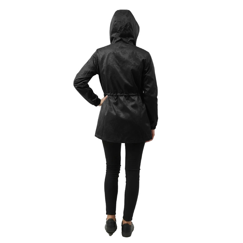 سویشرت بادگیر زنانه کلاه‌دار طرح گل‌ دار مدل MDGK02