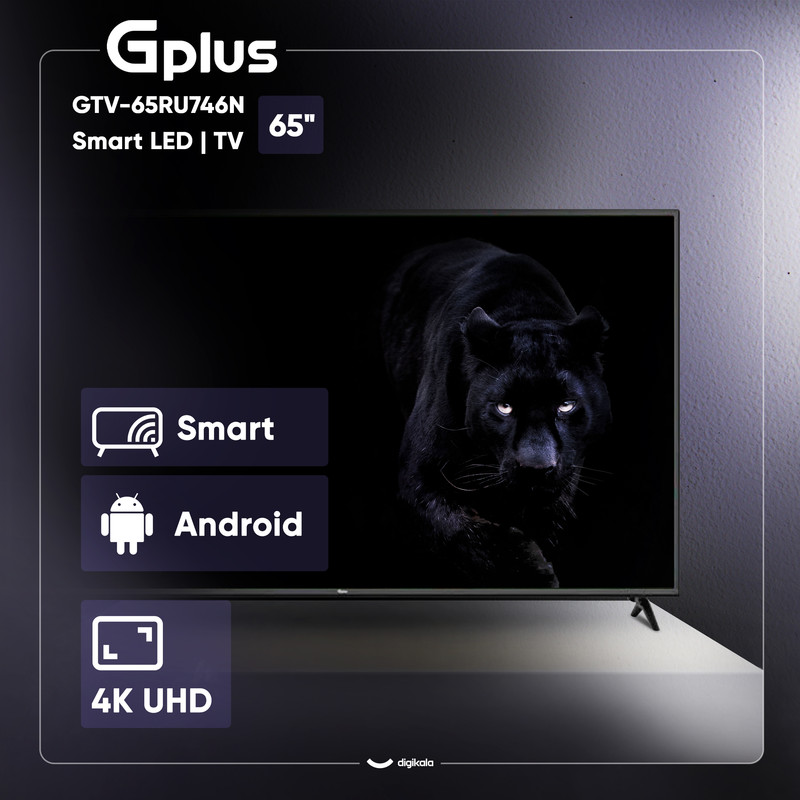 تلویزیون ال ای دی هوشمند جی پلاس مدل GTV-65RU746N سایز 65 اینچ